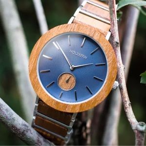 Men’s Holzkern watch stainless steel and teak